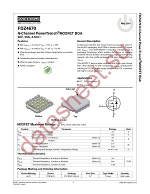 FDZ4670 datasheet  